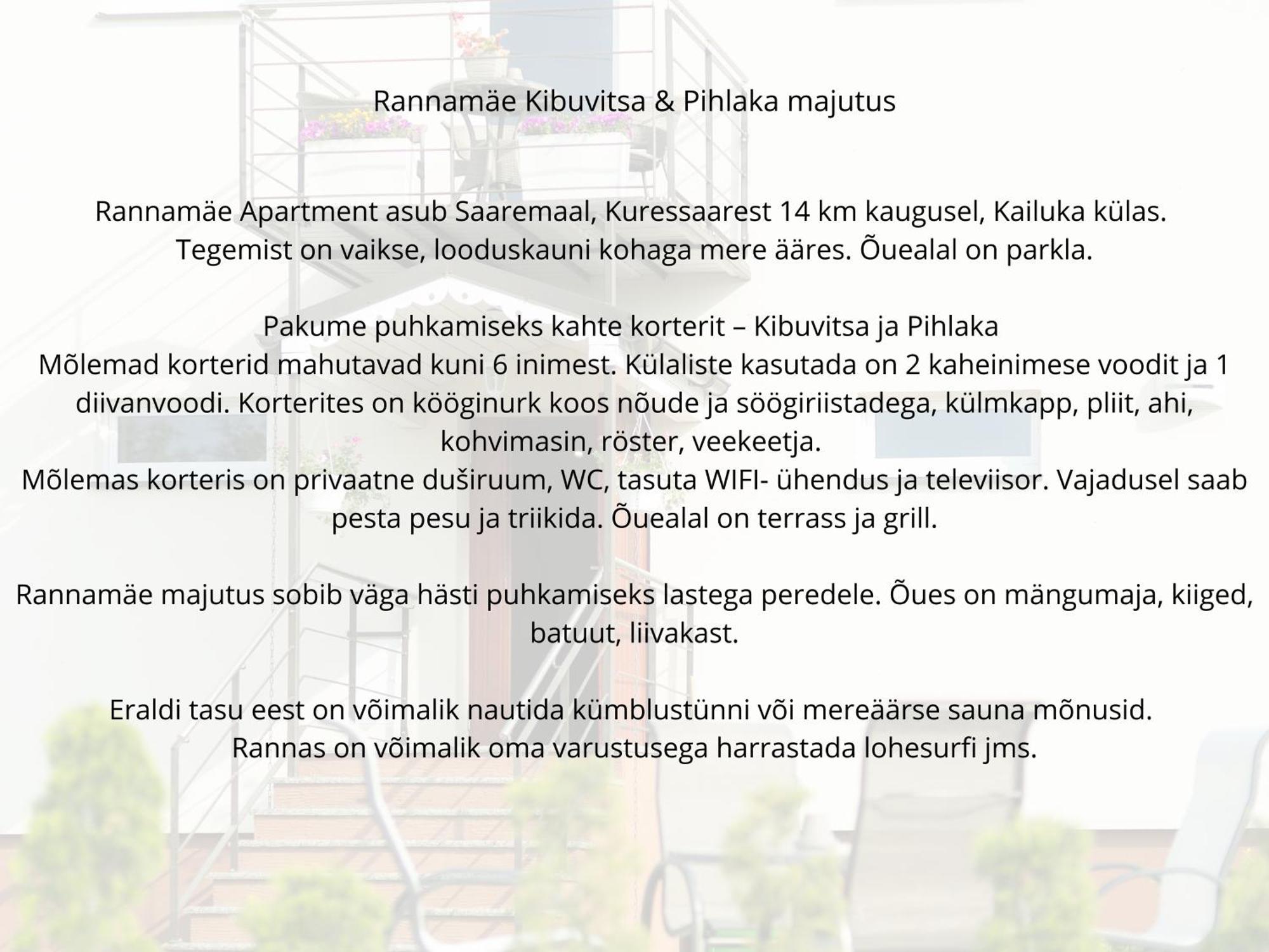 Rannamaee Apartments Suur-Rootsi Kamer foto